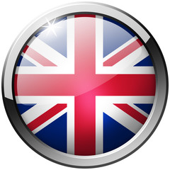 United Kingdom Round Metal Glass shiny realistic Button