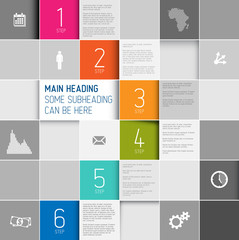 Vector squares background design illustration / steps template