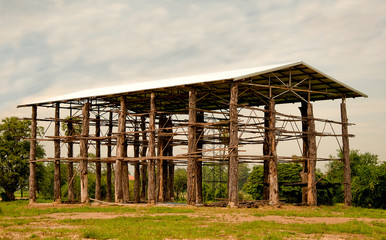 The Big constructioin made of wood