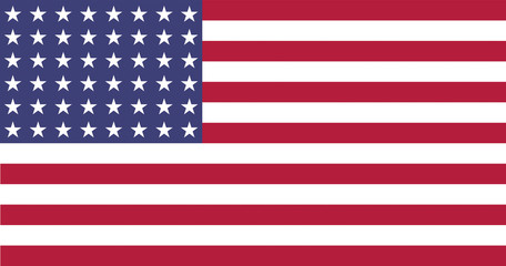 US Flag WWI-WWII (48 stars) Flat, official colors & aspect ratio