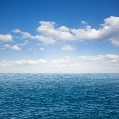 seascape with deep blue  waters