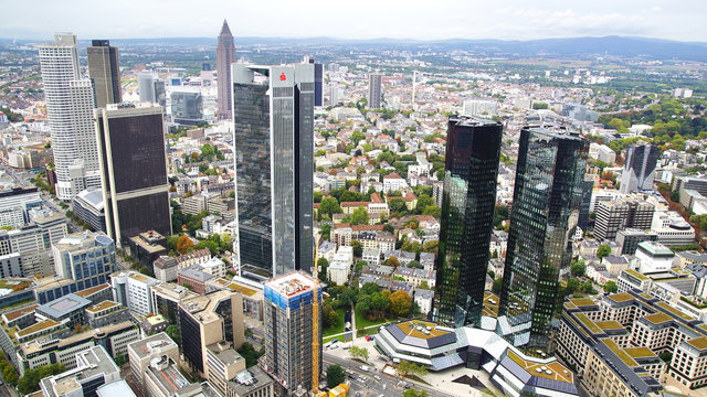 View from the Maintower in Frankfurt am Main.