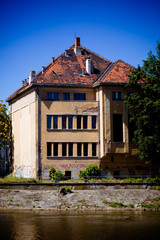 Monuments around Ostrow Tumski in Wroclaw, Poland