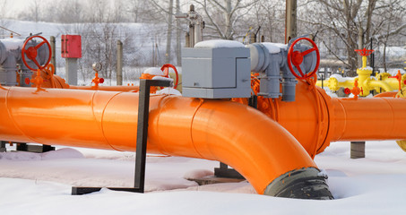 Orange gas pipe