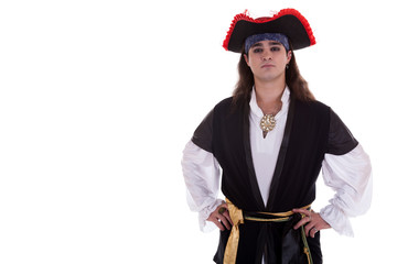 Pirate isolated on white background