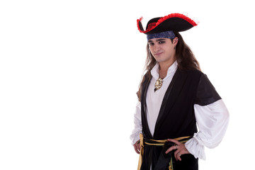Pirate isolated on white background