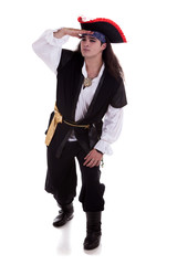 Pirate isolated on white background