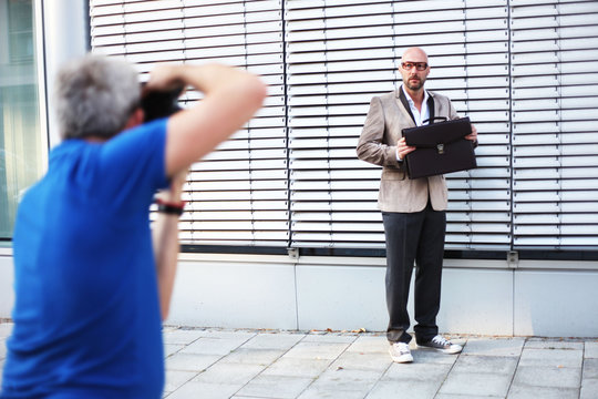 m&auml;nnliches Model bei Shooting