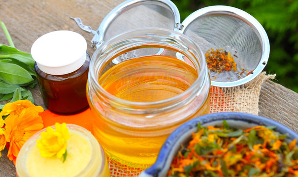 Selbstgemachte Ringelblumencreme