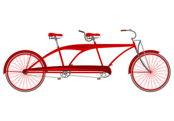 Fototapeta premium Red retro tandem