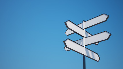 Blank Signpost with Clipping Path