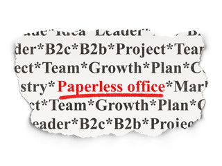 Business concept: Paperless Office on Paper background