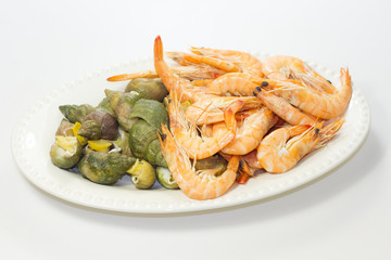 crevettes et bulots
