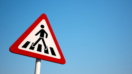 Crossing Sign with Clipping Path
