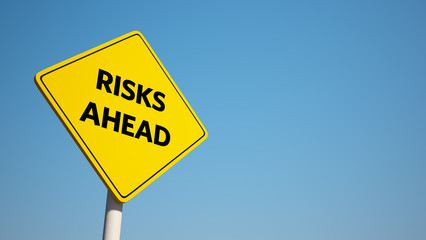 Risks Sign with Clipping Path