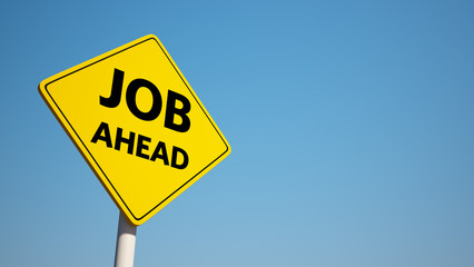 Job Sign with Clipping Path