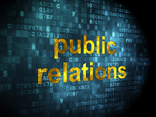 Obraz premium Marketing concept: Public Relations on digital background