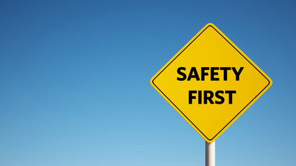 Safety Sign with Clipping Path