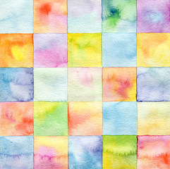 Obraz premium Abstract square watercolor painted background