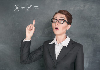 Teacher solving equation