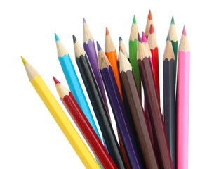 Fototapeta premium Colour pencils isolated on white