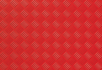 Red metal diamond plate photo background texture