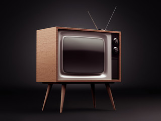 Retro TV with Clipping Path