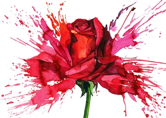 Foto auf Acrylglas Gemälde Blume