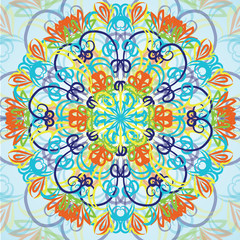 Arabian ornament flower for decoration vector