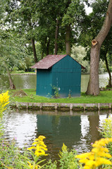 Cabane/chalet sur les îlots des hortillonages d'Amiens