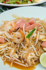 top view Pad Thai
