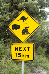 wildlife road sign