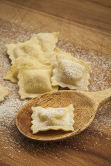 Homemade ravioli