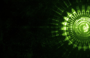 Abstract dark green technical background