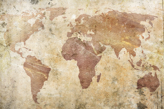 Fototapeta vintage map of the world