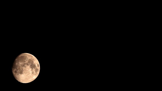Moon rising video: Telescope night view
