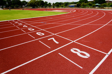 Fototapeta premium red race for running