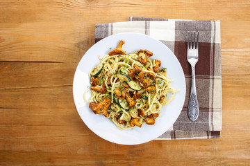 Macaroni with mushrooms