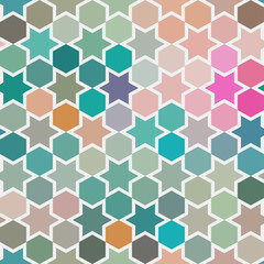 Background of repeating geometric stars. Spectrum geometric back