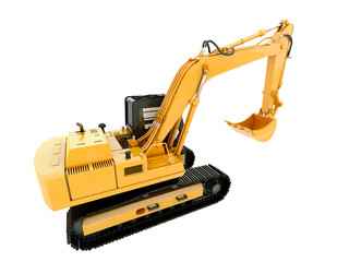 Excavator isolated