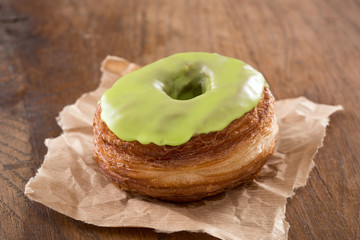 Apple fondant croissant and donut mixture