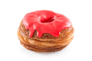 Cherry fondant croissant and donut mixture