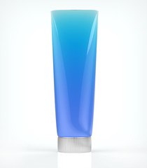 Tubo de crema azul