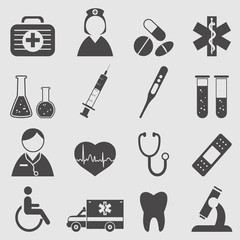 Fototapeta premium Medical Icons set.Vector