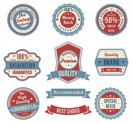Vintage labels set. Vector design elements