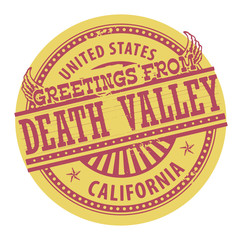 Stamp with text Greetings from Death Valley, vector