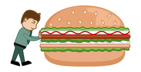 Say No to Junk Food - Cartoon Business Vector Character