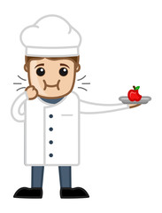 Chef Tasting the Food - Cartoon Business Vector Character