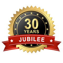 Jubilee Button with Banner - 30 YEARS