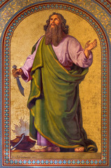 Obraz premium Vienna - Fresco of Abraham in Altlerchenfelder church